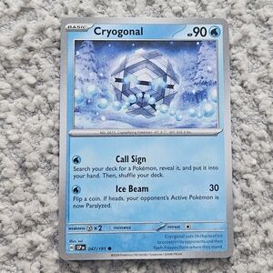 POKEMON TCG Card Cryogonal Surging Sparks 047/191